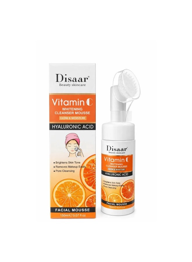 Vitamin C Whitening Cleanser Mousse with Hyaluronic Acid Facial Mousse 150ml